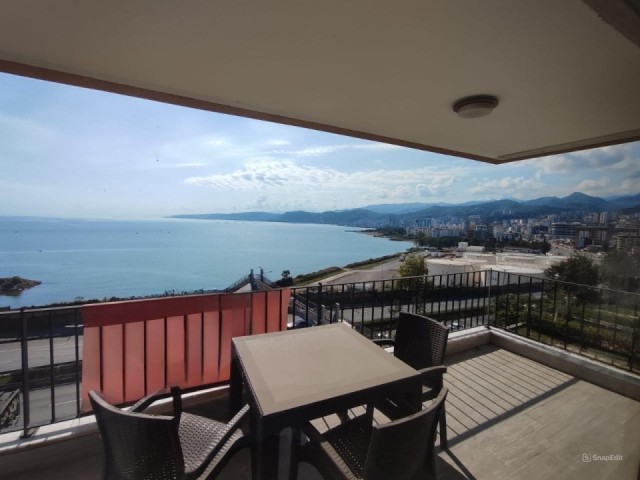 FULLY FURNISHED 4+1 RENTAL APARTMENT WITH FULL SEA VIEW IN TRABZON YALINCAK